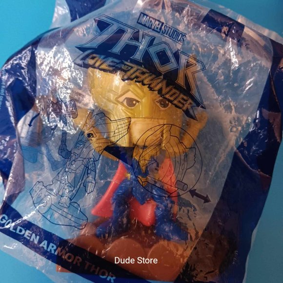 THOR Love And Thunder McDonald’s Happy Meal - Toy #5 Golden Armor Thor 2022 New - Picture 5 of 5